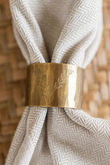 Brass Fern Napkin Rings, Set of 4