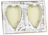 Twin Heart Frame White