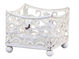 Rustic White Metal Lace Trays