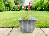 Grey Metal Garden Planters