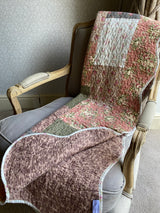 Dusky Rose Quilted Throw
