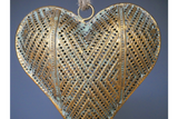 Gold Heart on a Rope decoration