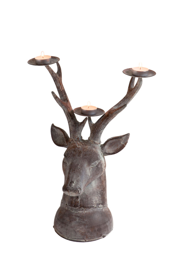Stag Head Candle Holder centrepiece