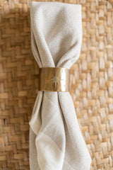 Brass Star Napkin Rings, Set of 4