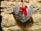 Silver hanging heart