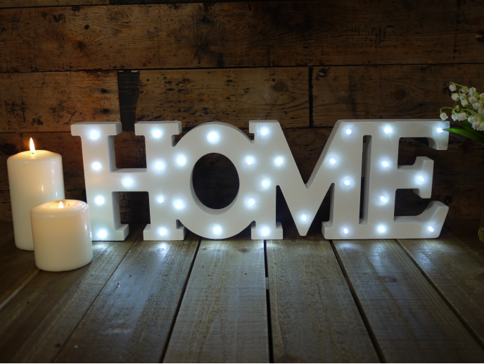Illuminated Home sign