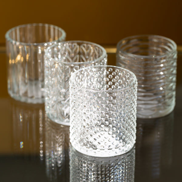Eden Glass Tea Light Holders - Set of 4