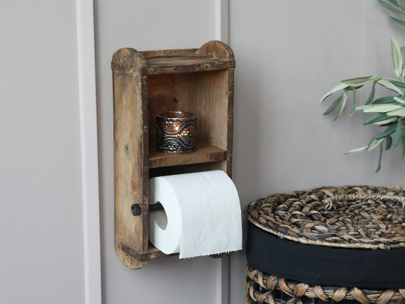 Brick mould Wooden toilet roll holder