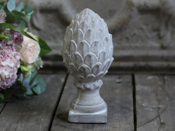 French Grey Stone Artichoke Ornament