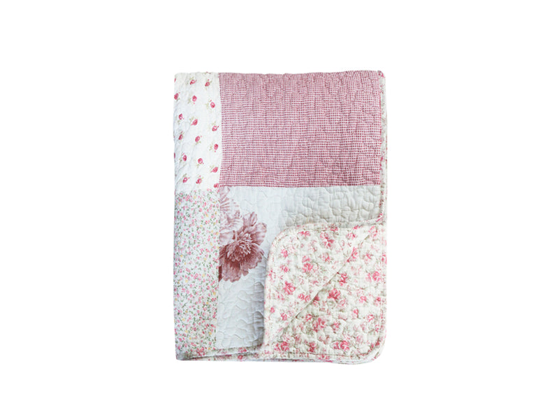 Floral Rose Quilted Throw