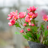 Artificial Oriental Pink Japanese Anemone Flower Stem