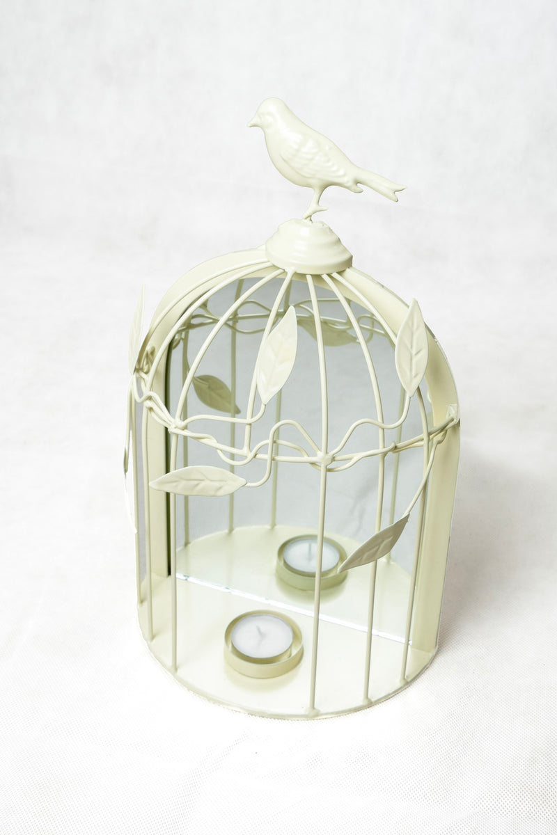 Bird Cage tea light mirror Lantern