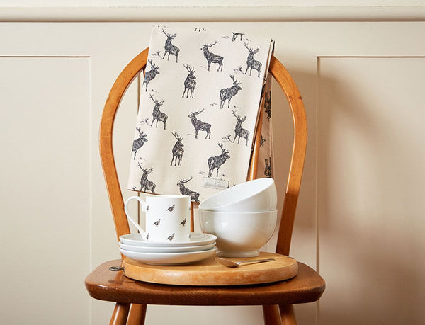 Stag Parade Tea Towel