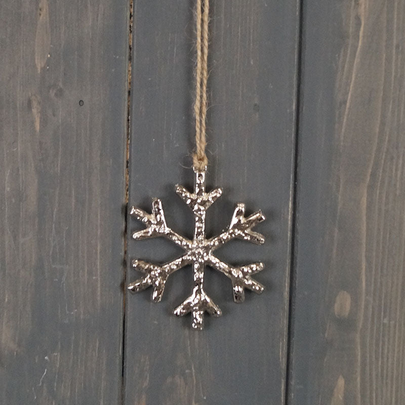 Metal hanging snowflake