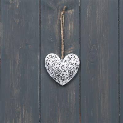 Silver hanging heart